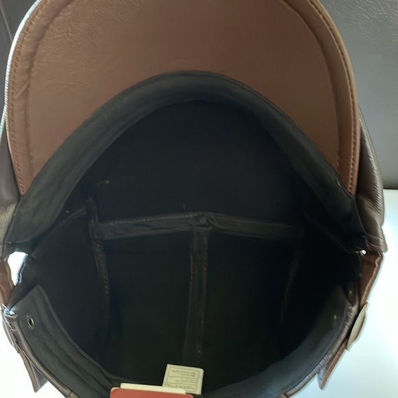 Jamont Brown Faux Leather Adjustable Cap NWT - Picture 5 of 6